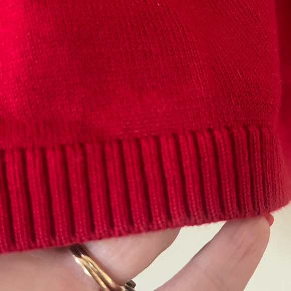 Calvin Klein Red Knit Lightweight Sweater with Sparkle Accents Women’s XL - Picture 2 of 16